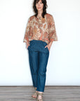 Blusa Diy seta stampa paisley