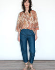 Blusa Diy seta stampa paisley