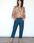 Blusa Diy seta stampa paisley