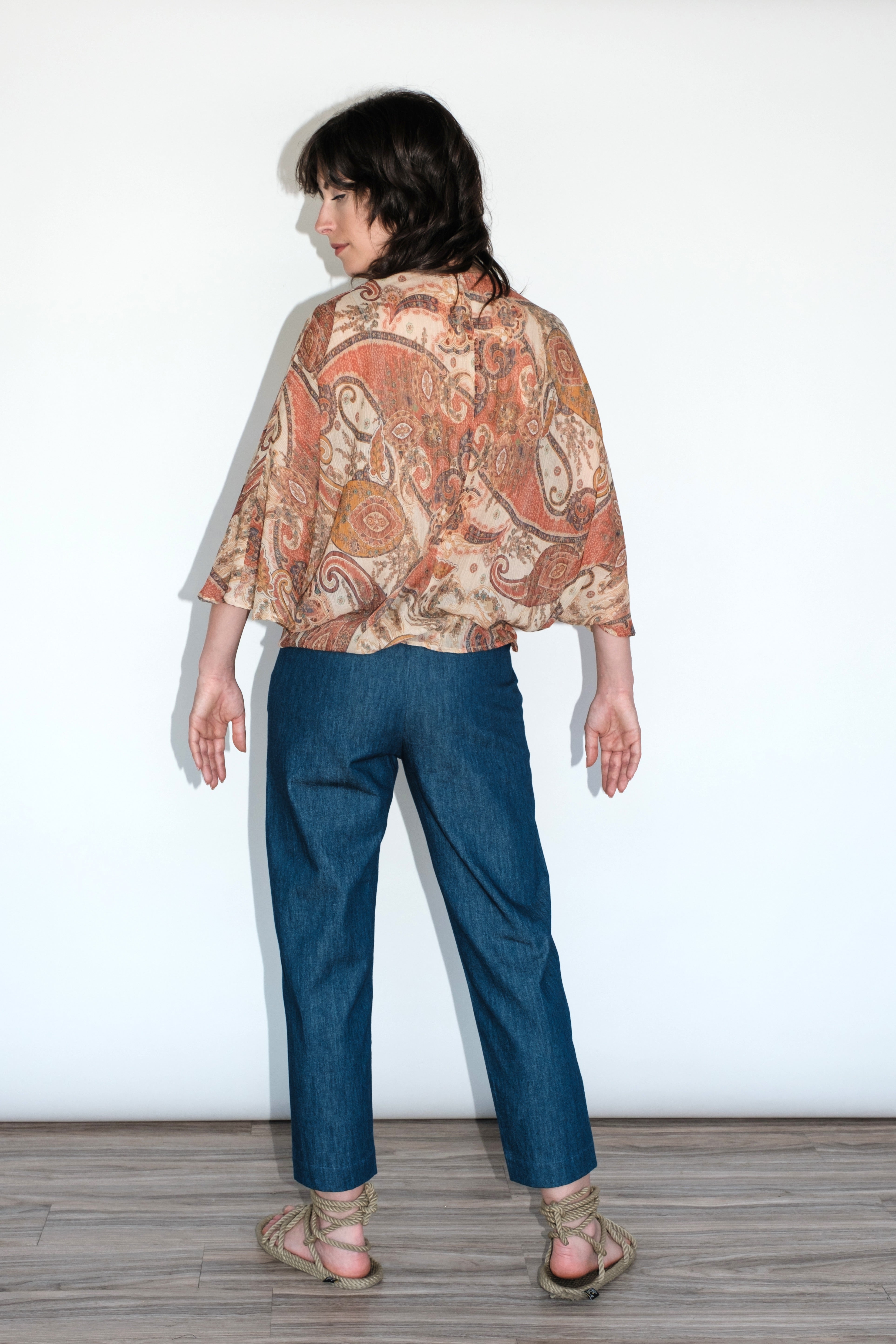 Blusa Diy seta stampa paisley