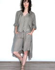 Camicia Lunga in Lino Lavato – Linea Artigianale