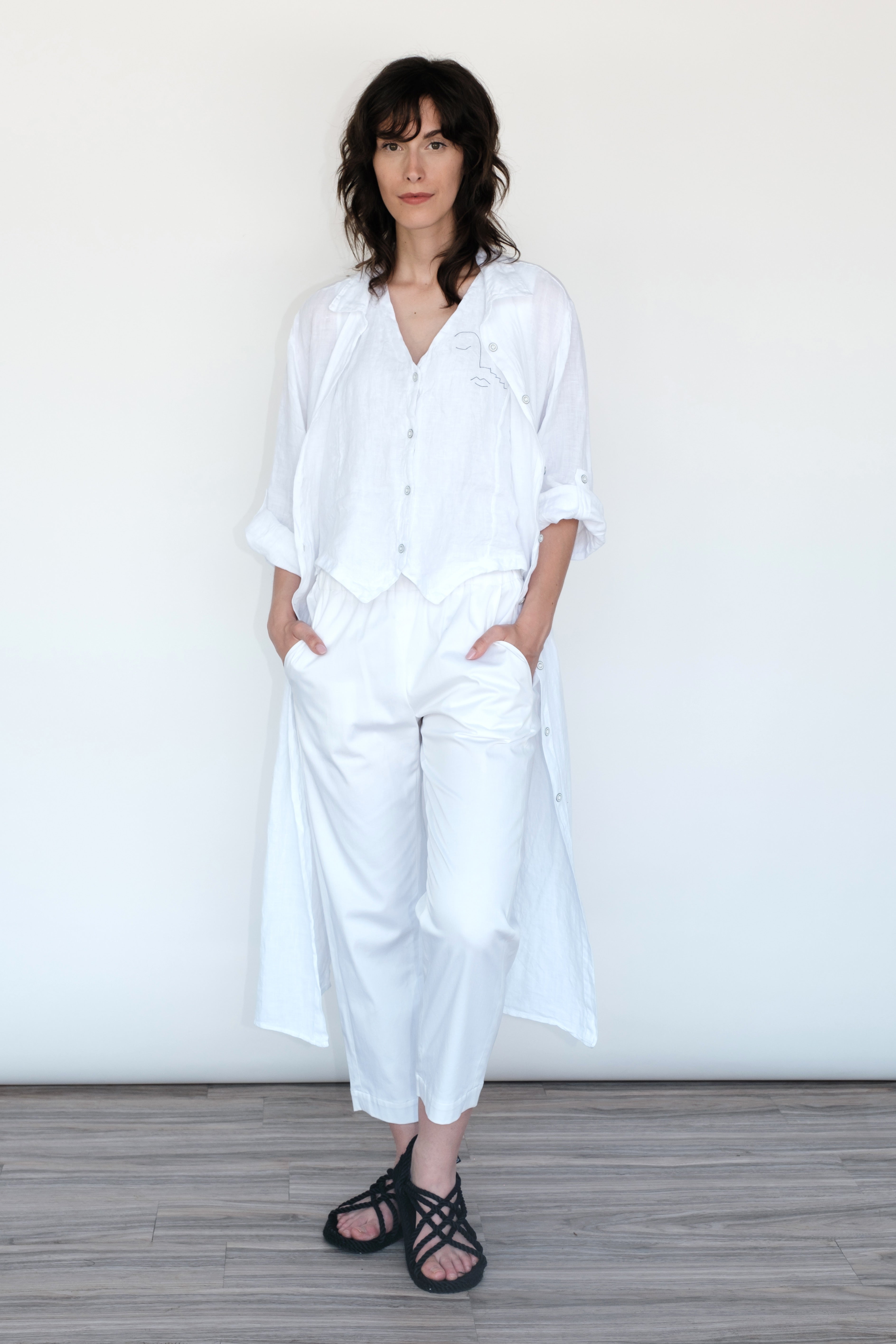 Camicia Lunga in Lino Lavato – Linea Artigianale